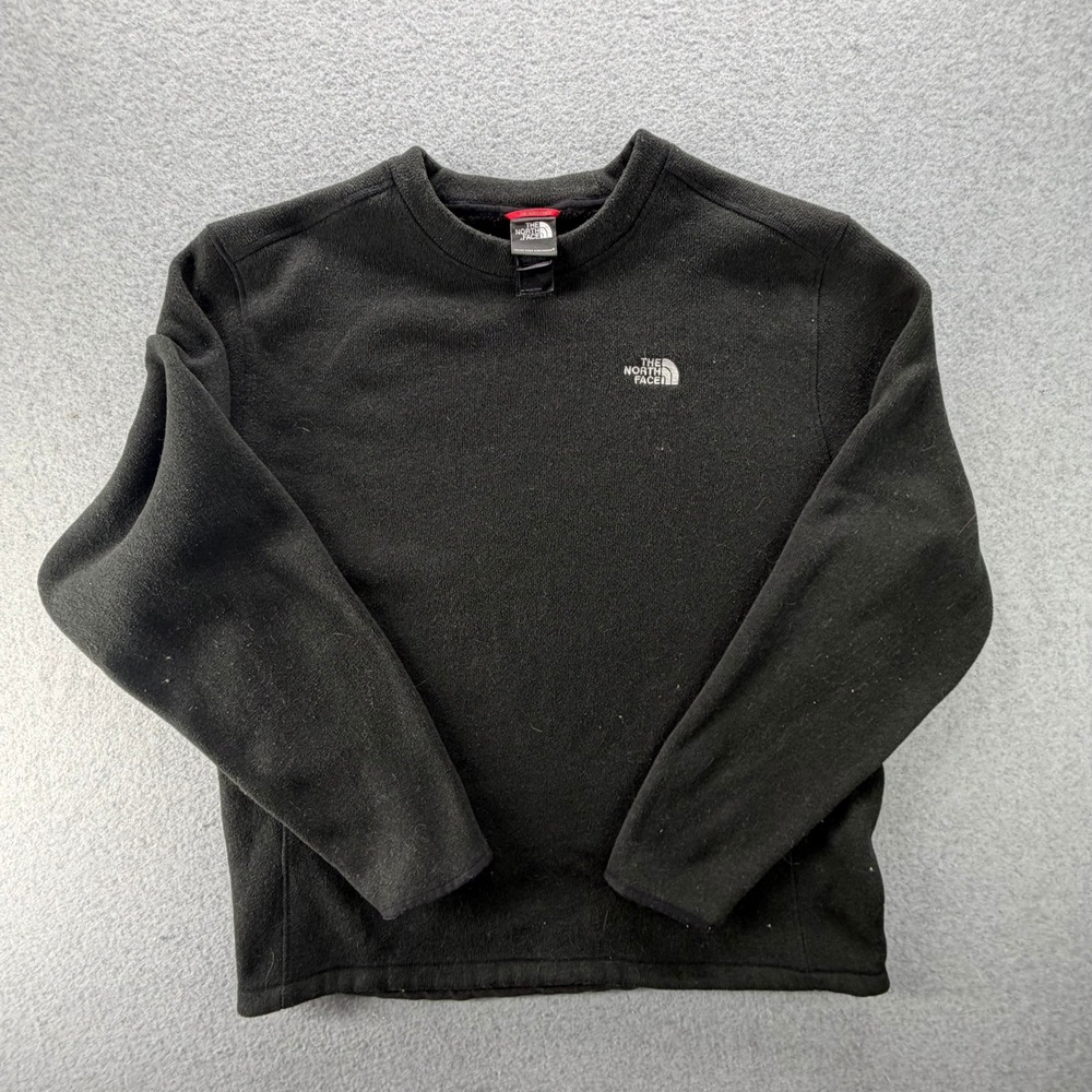 The North Face Mens XXL Black Fleece Crewneck Pullover Sweatshirt Logo NF0A4NAJ